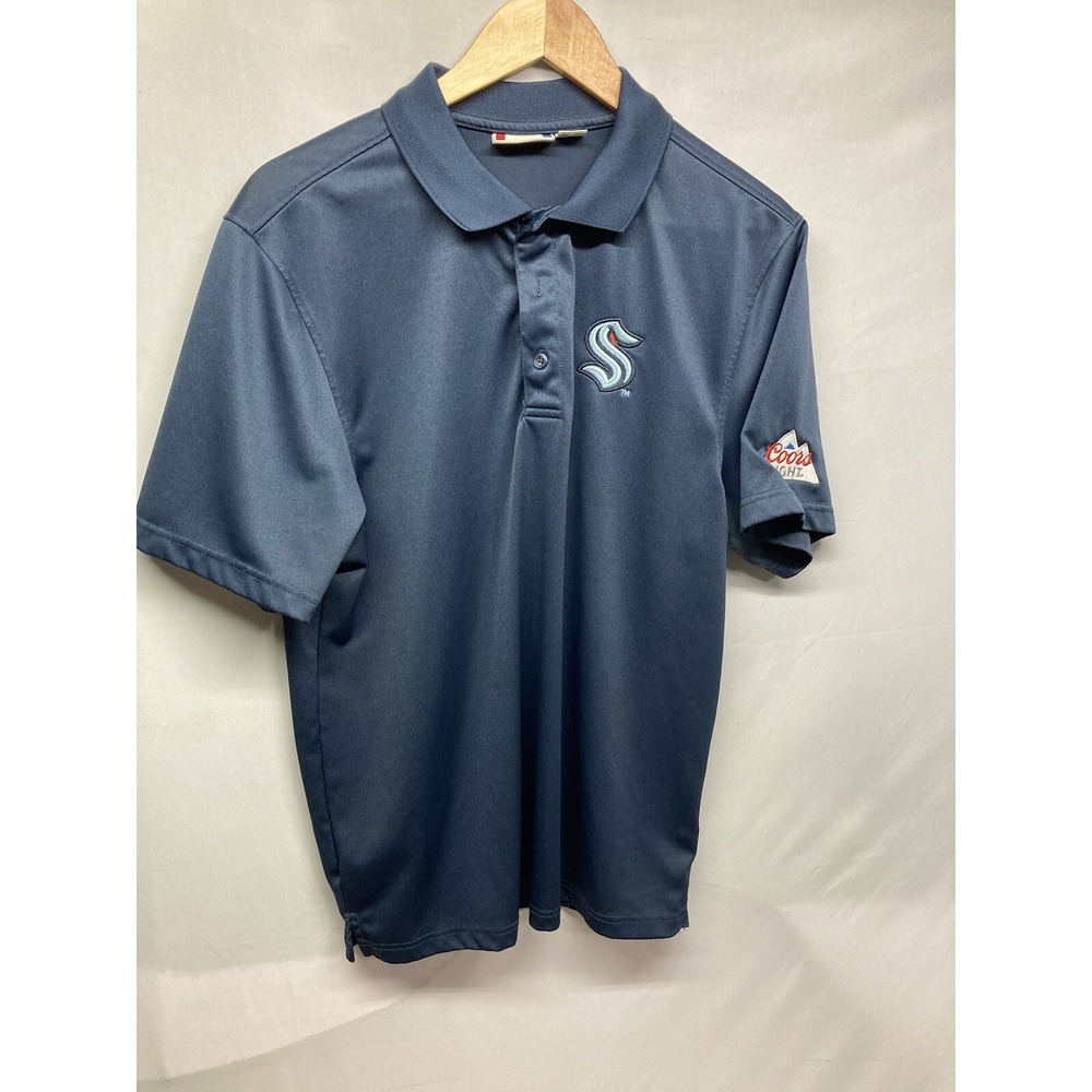 Seattle KRAKEN  Coors Light Hockey Dark Blue Embroidered Logo On Sleeve & Chest